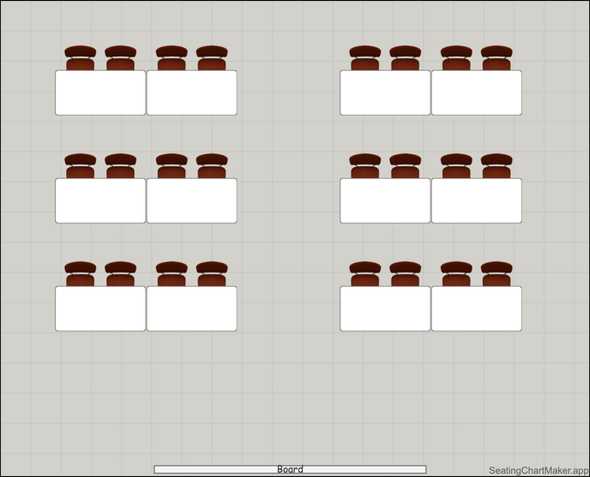 Seating chart template rows 24 seats